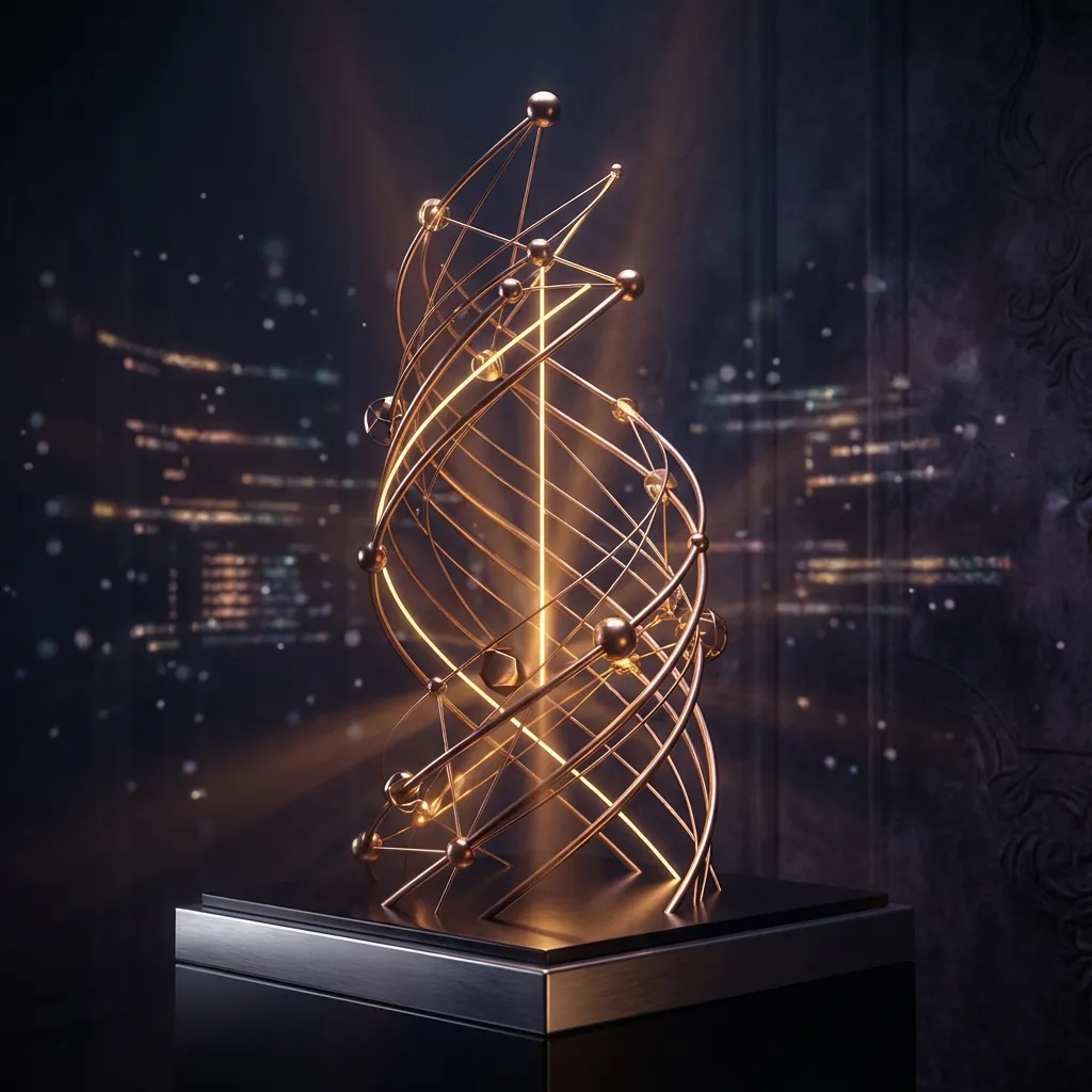 Interconnected structure representing partnership and growth